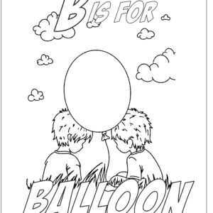 B book printable_print_b is for balloon